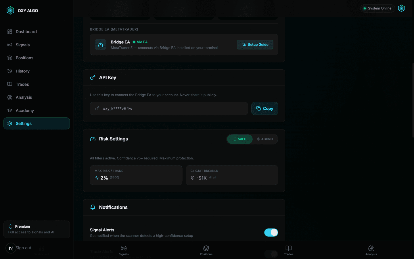 Risk Settings — Rules